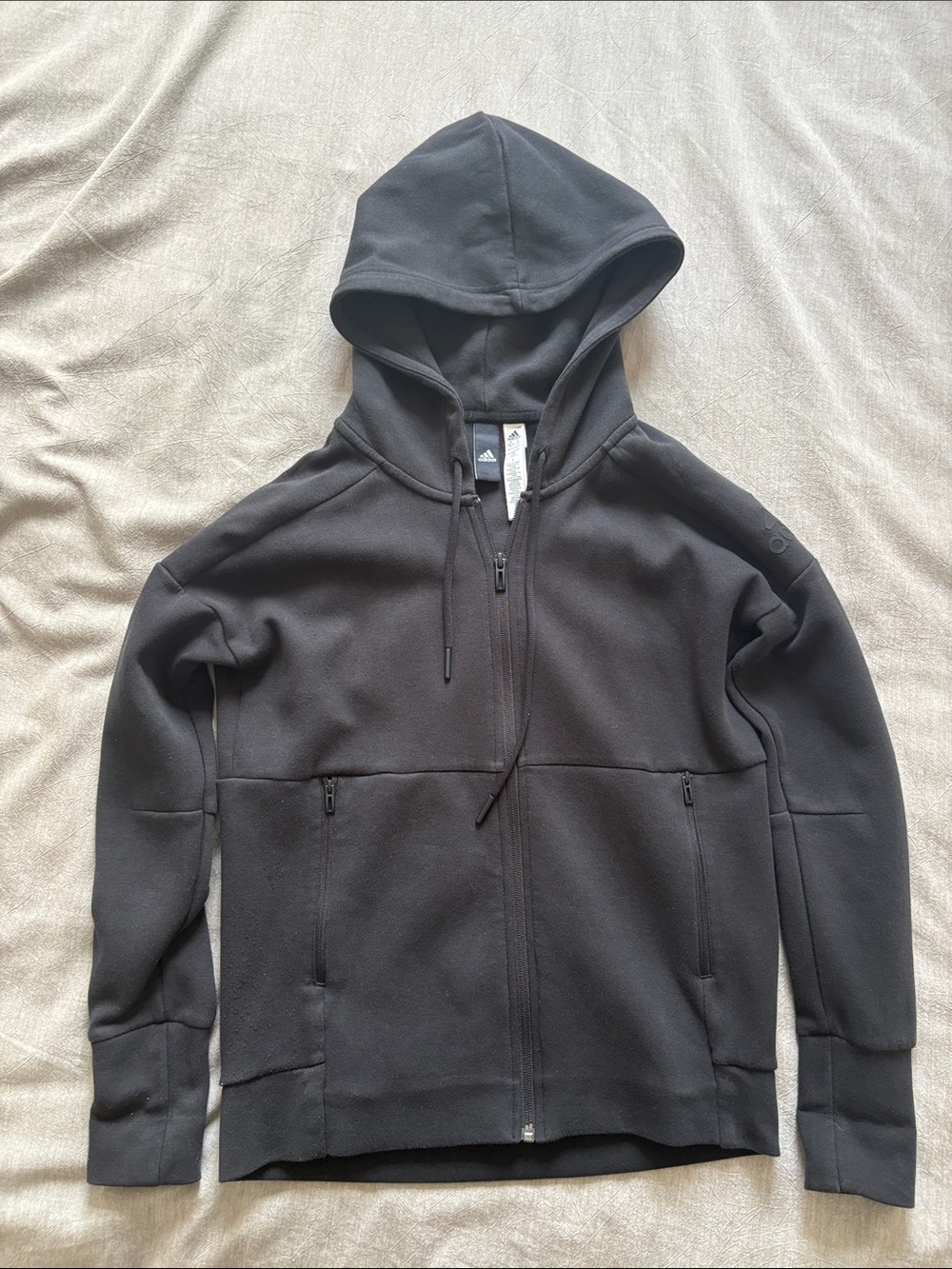 adidas Women’s Black Full-Zip Hooded Jacket